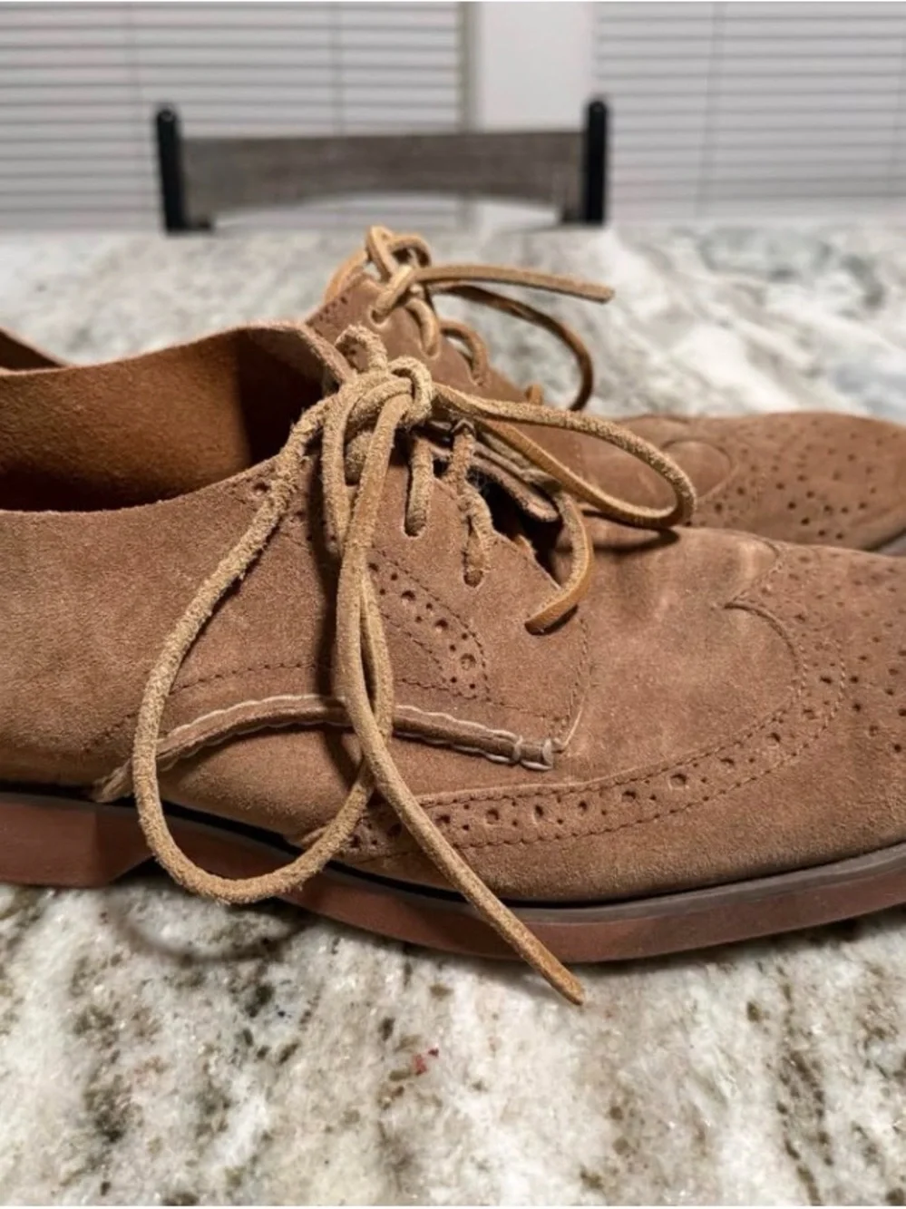 Sperry Top-Sider Men’s Size 11M Brown Suede Wingtip Oxfords